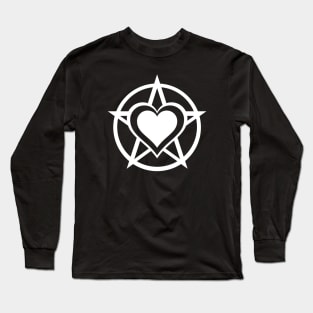 White Pagan Heart Cheeky Witch® Long Sleeve T-Shirt